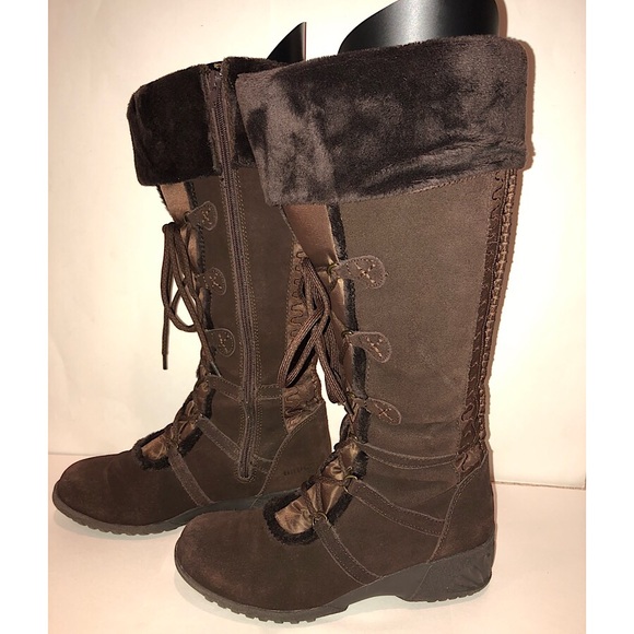 Khombu Brown Apres Ski Waterproof Boots - Picture 2 of 5